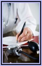 dr writing medical terminology